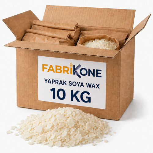 Fabrikone Yaprak Soya Wax 10 kg koli içinde kağıt paketler ve dökme soya wax