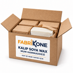 Fabrikone Kalıp Soya Wax — koli içinde kâğıda sarılı kırık beyaz kremsi wax blokları