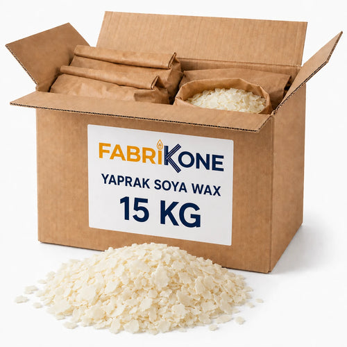 Fabrikone Yaprak Soya Wax 15 kg koli içinde kağıt paketler ve dökme soya wax