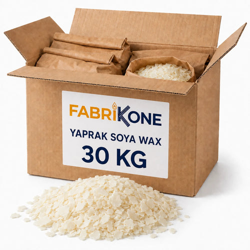 Fabrikone Yaprak Soya Wax 30 kg koli içinde kağıt paketler ve dökme soya wax