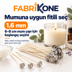 Fabrikone 1,6 mm parafinlenmiş pamuk mum fitili – kullanim onerisi