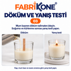 Ahşap mum fitili kullanım rehberi 3: mum bazının talimatına göre döküm; soğuma ve kürlenme sonrası yanış testi.