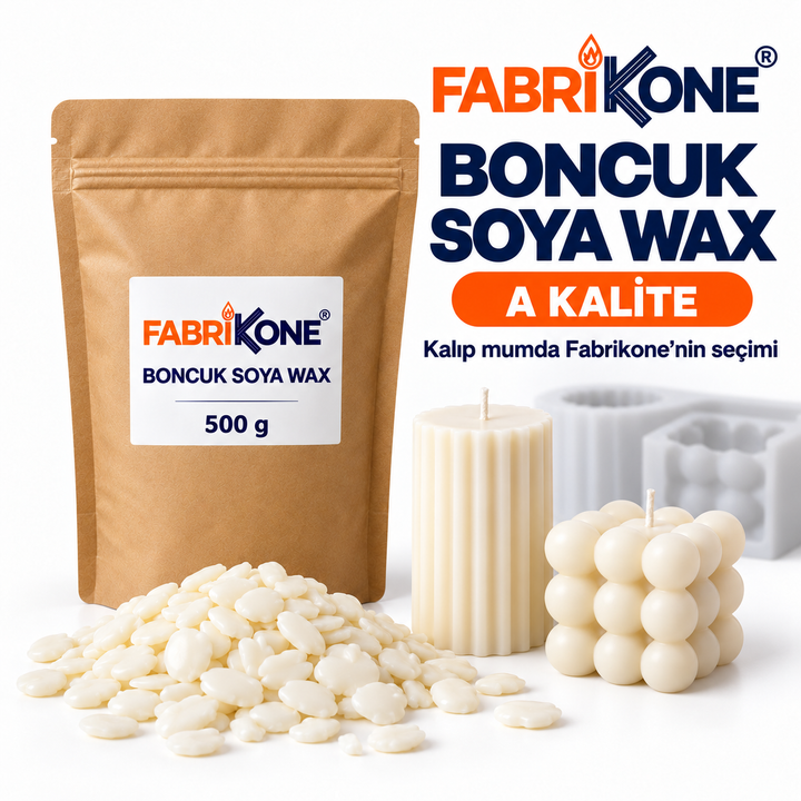 Doğal Boncuk Soya Wax A Kalite 500 g – Mum Hammaddesi