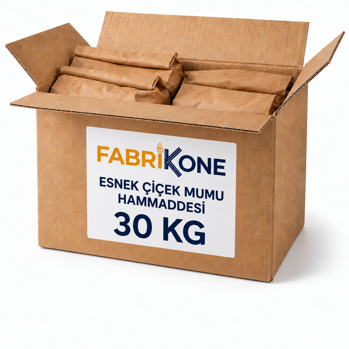 Esnek çiçek mumu hammaddesi 30 kg — koli