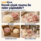 Esnek çiçek mumu ile çiçek ve taç yaprak mum tasarımları