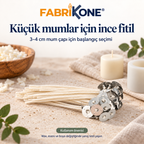Fabrikone ince pamuk fitil kullanım önerisi: 3–4 cm mum çapı için başlangıç seçimi ve yanış testi
