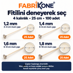 Fabrikone 25 cm dört kalınlık fitil seti: mum çapına göre başlangıç seçimi ve yanış testi