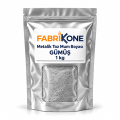 Gümüş Metalik Toz Mum Boyası - 1 kg