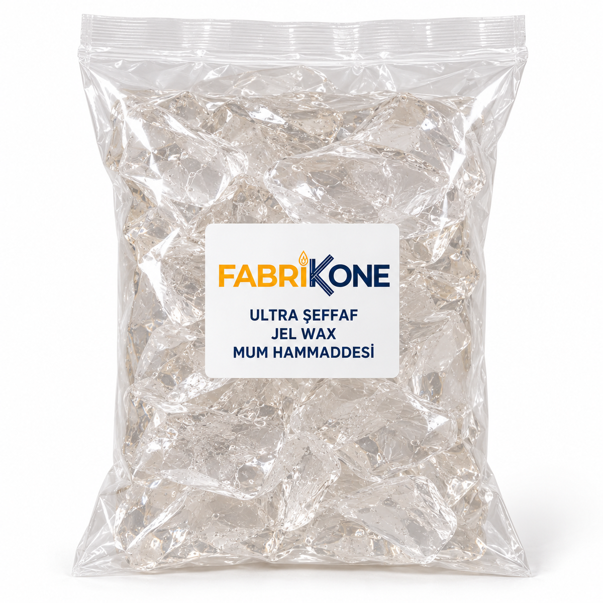 Fabrikone ultra şeffaf jel wax mum hammaddesi, kalın şeffaf poşet ambalaj