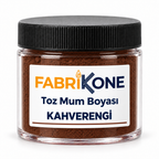 Kahverengi Toz Mum Boyası — siyah kapaklı mika kavanoz