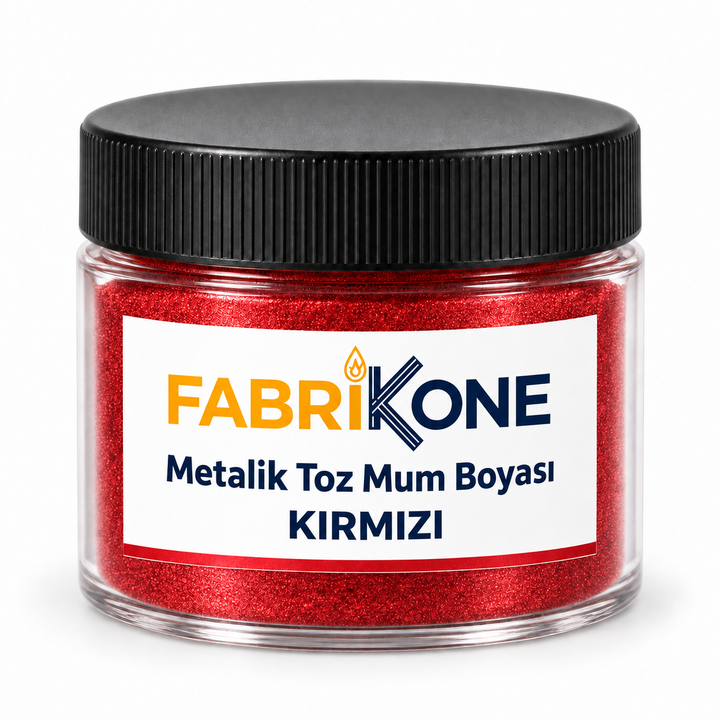 Kırmızı Metalik Toz Mum Boyası (5–100 g)