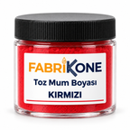 Kırmızı Toz Mum Boyası — siyah kapaklı mika kavanoz