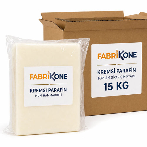 Kremsi parafin 15 kg toplam sipariş miktarı, poşet ve koli