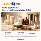 Fabrikone mum bazları, esans, boya, kap, fitil ve mum yapım ekipmanları