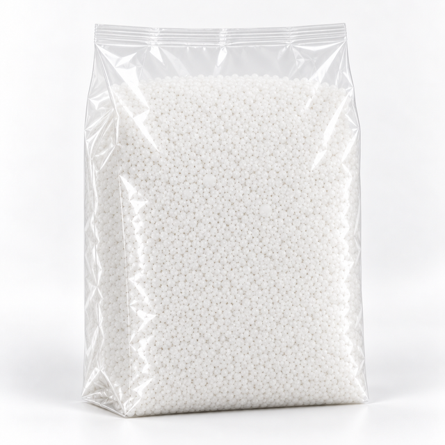 1 kg stearin mum sertleştiricisi, kalın şeffaf kapalı poşet. Temsili ambalaj görseli.