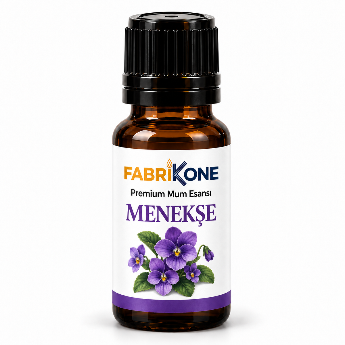 Fabrikone Menekşe Premium Mum Esansı, 5, 10 ve 20 ml seçenekleri için amber cam şişe Ürün ana görseli