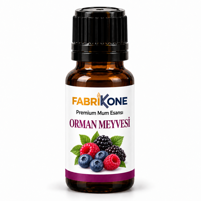Fabrikone Orman Meyvesi Premium Mum Esansı, 5, 10 ve 20 ml seçenekleri için amber cam şişe