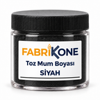 Siyah Toz Mum Boyası — siyah kapaklı mika kavanoz