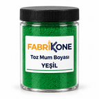 Yeşil Toz Mum Boyası — siyah kapaklı plastik kavanoz