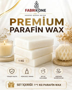 Premium Tam Rafine Parafin Wax Mum Hammaddesi 1 KG - Fabrikone