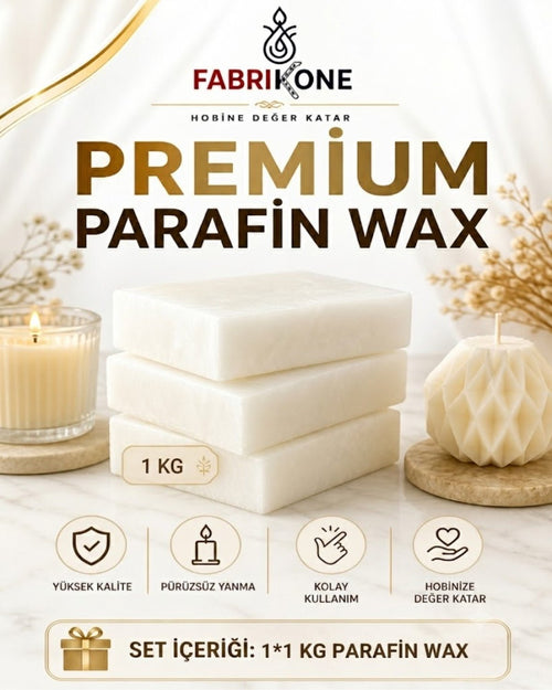 Premium Tam Rafine Parafin Wax Mum Hammaddesi 1 KG - Fabrikone