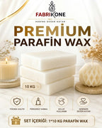Premium Tam Rafine Parafin Wax Mum Hammaddesi 10 KG - Fabrikone