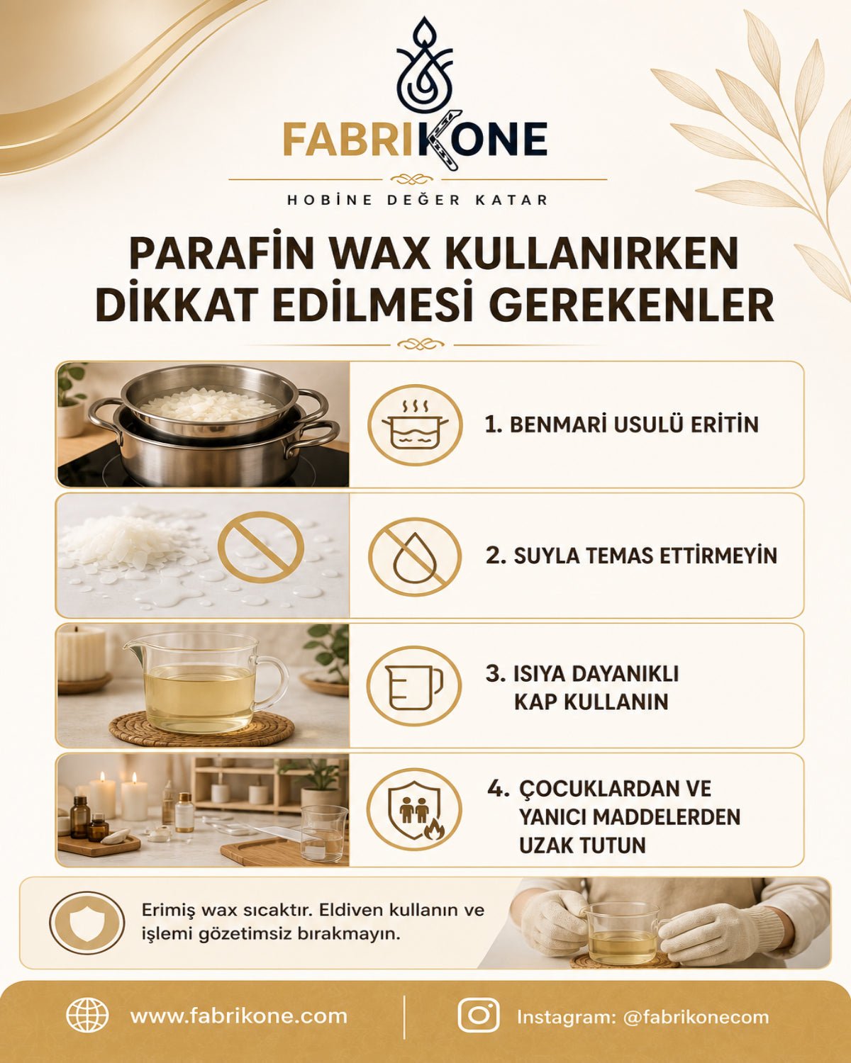 Premium Tam Rafine Parafin Wax Mum Hammaddesi 30 KG - Fabrikone