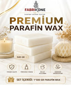 Premium Tam Rafine Parafin Wax Mum Hammaddesi 500 GR - Fabrikone