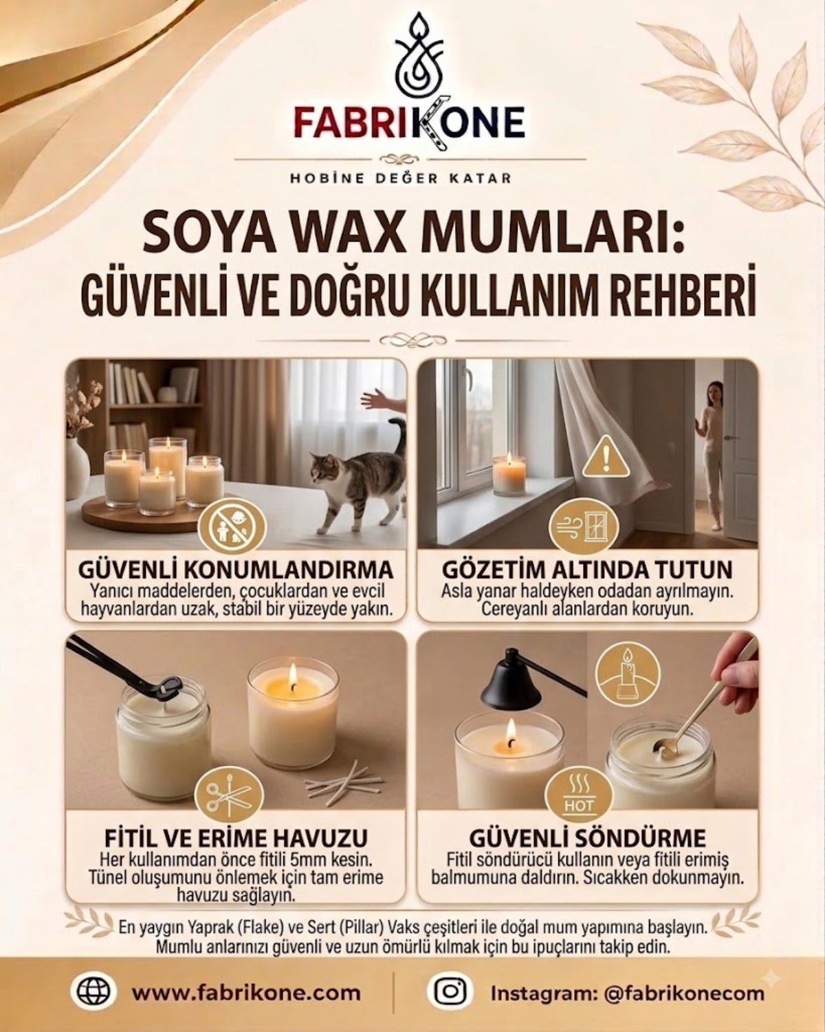 Premium Yaprak Soya Wax Mum Hammaddesi 15 KG - Fabrikone